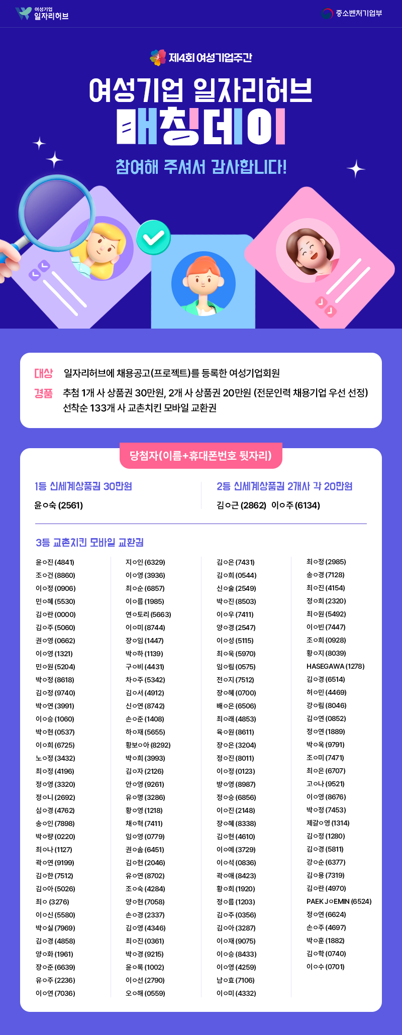 매칭데이 결과발표